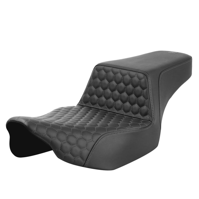 Saddlemen Step-Up Extended Reach Front Honeycomb Sadel till Harley