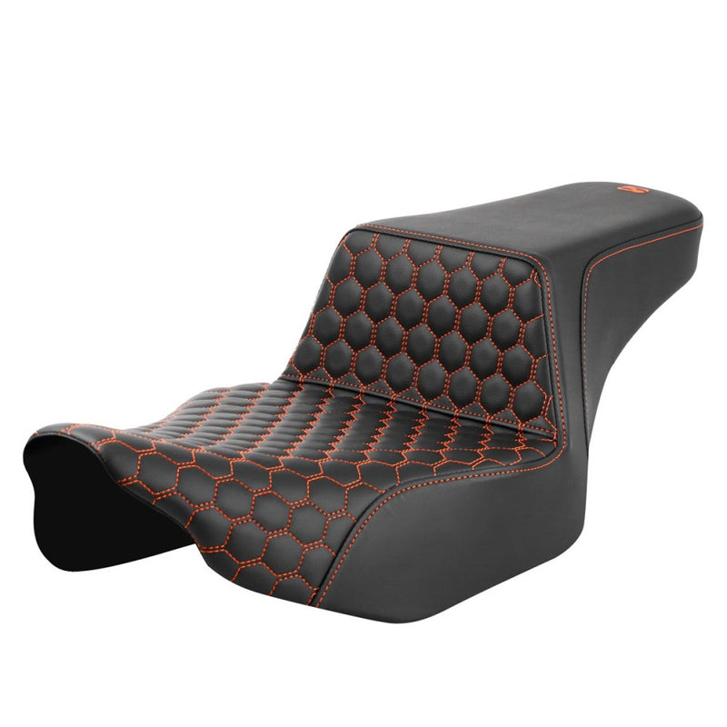 Saddlemen Step-Up Extended Reach Front Honeycomb Sadel till Harley