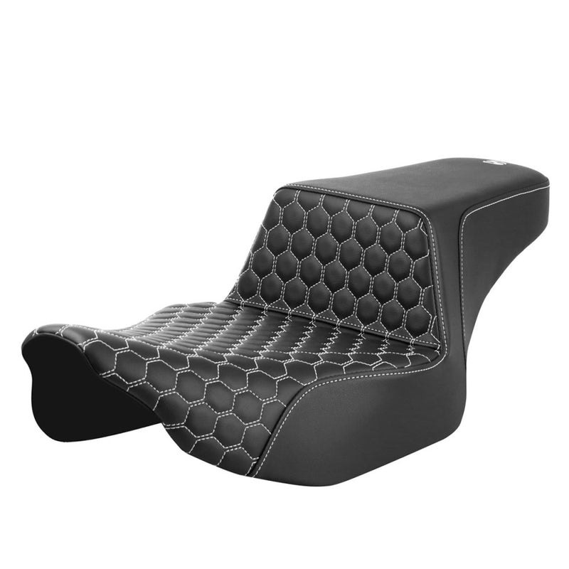Saddlemen Step-Up Extended Reach Front Honeycomb Sadel till Harley