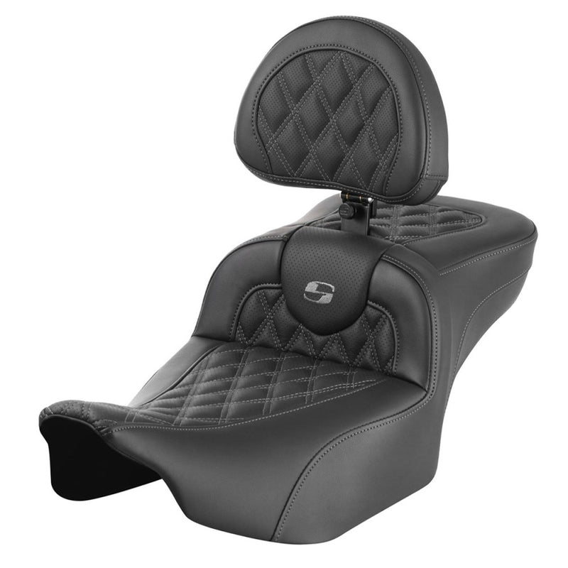 Saddlemen Roadsofa Extended Reach Lattice Stitch Sadel till Harley