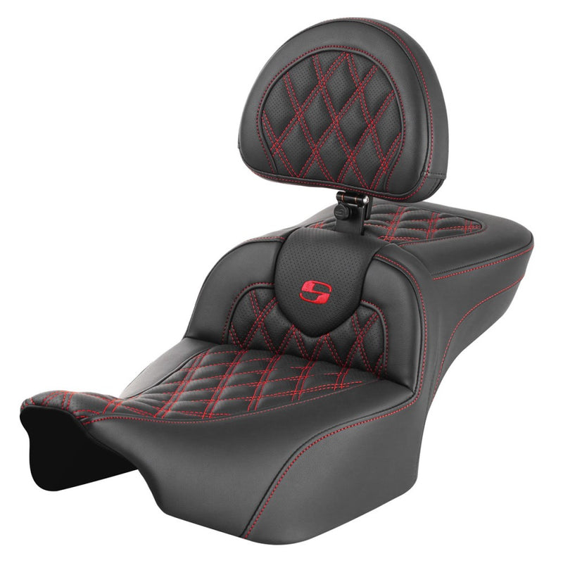 Saddlemen Roadsofa Extended Reach Lattice Stitch Sadel till Harley