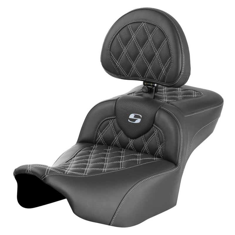 Saddlemen Roadsofa Extended Reach Lattice Stitch Sadel till Harley