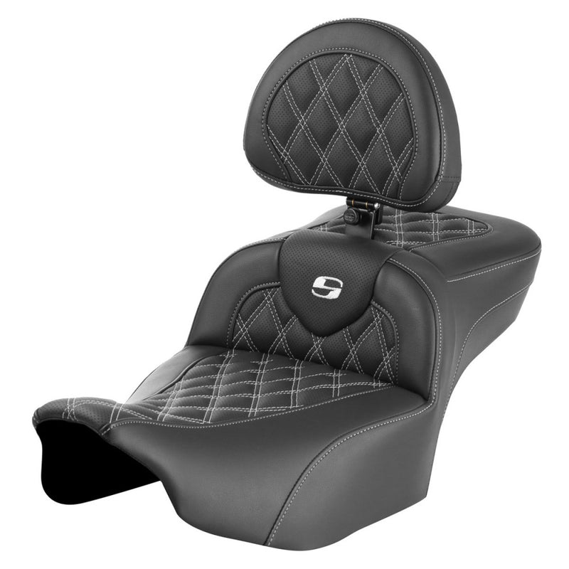 Saddlemen Roadsofa Extended Reach Lattice Stitch Sadel till Harley