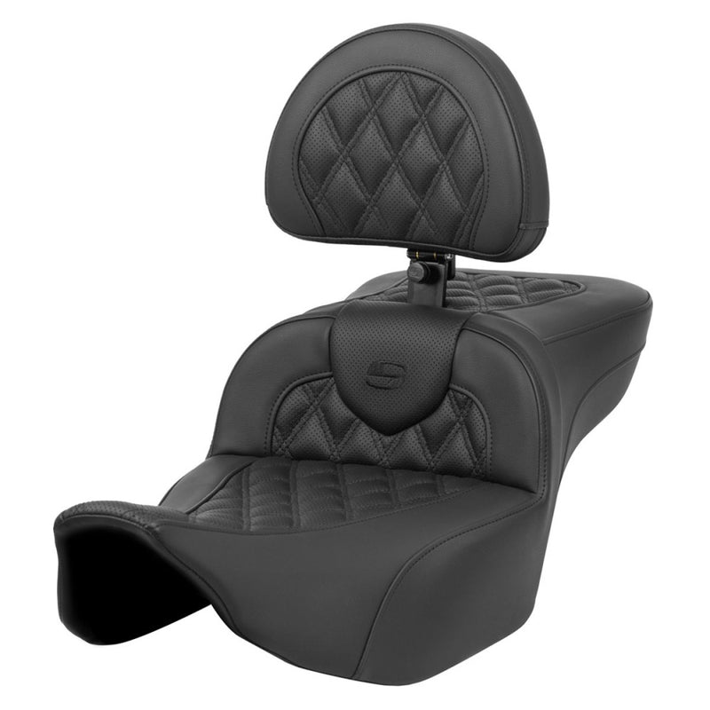 Saddlemen Roadsofa Extended Reach Lattice Stitch Sadel till Harley