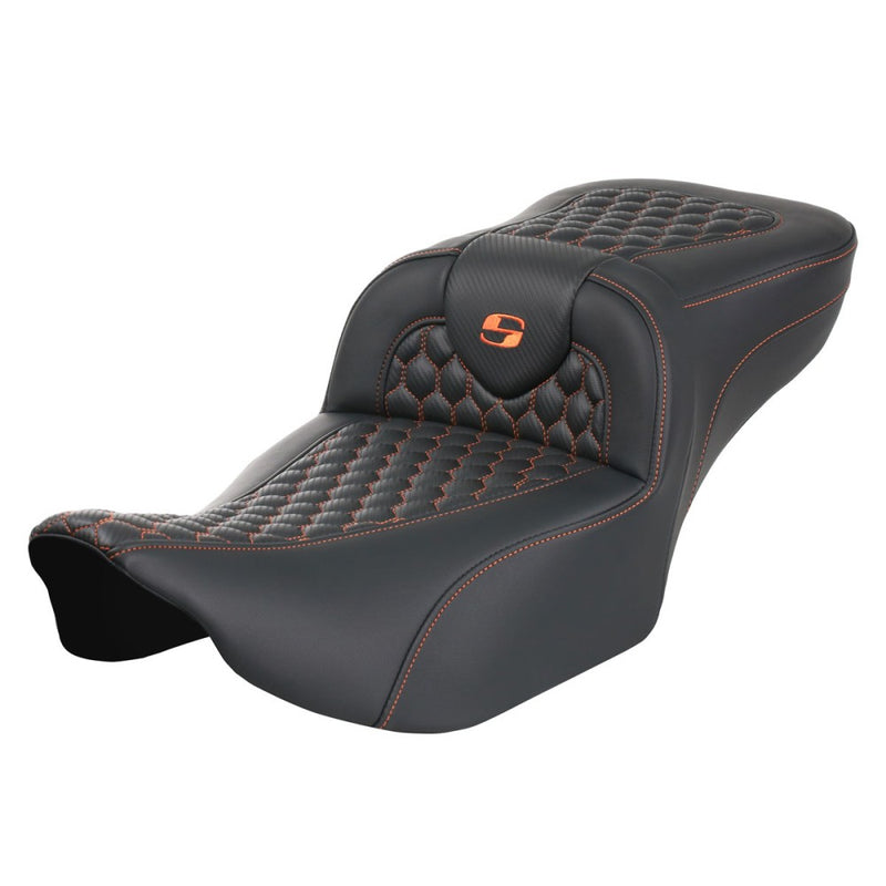 Saddlemen Roadsofa Extended Reach Honeycomb Sadel till Harley