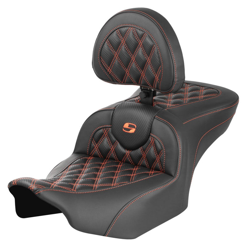 Saddlemen Roadsofa Lattice Stitch Sadel till Harley