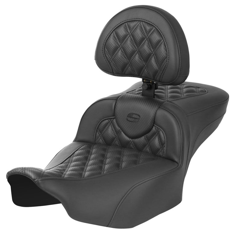 Saddlemen Roadsofa Extended Reach Lattice Stitch Sadel till Harley
