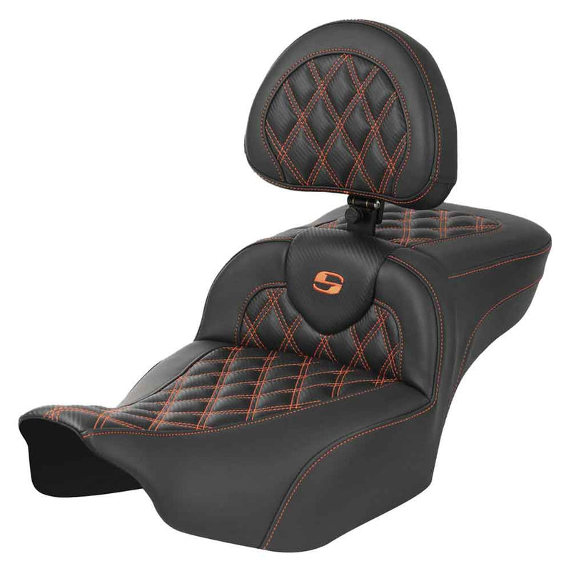 Saddlemen Roadsofa Extended Reach Lattice Stitch Sadel till Harley