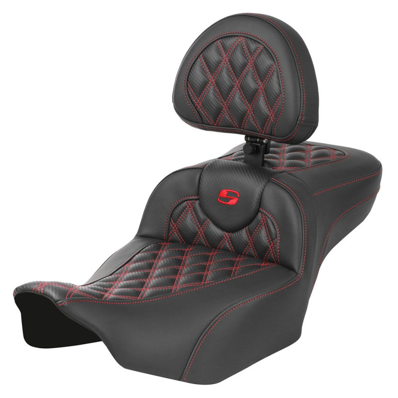Saddlemen Roadsofa Extended Reach Lattice Stitch Sadel till Harley
