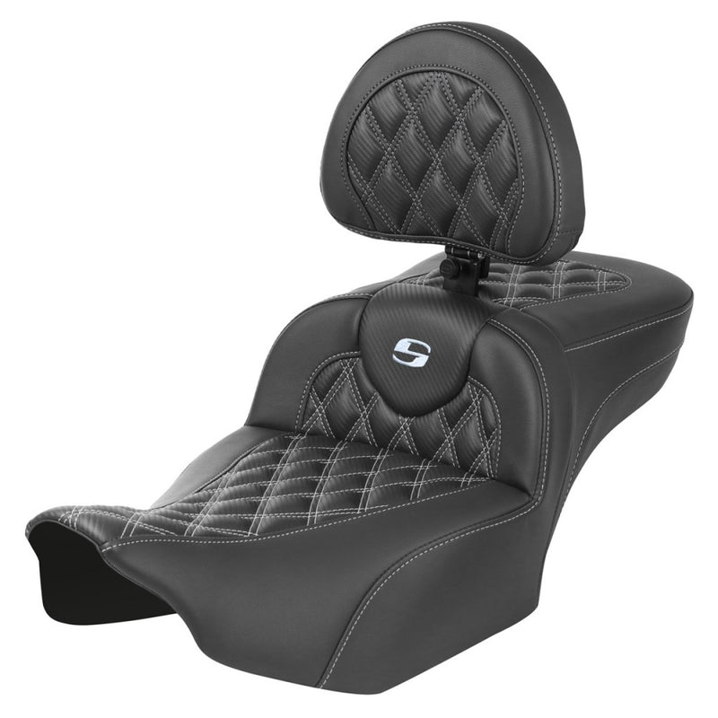 Saddlemen Roadsofa Extended Reach Lattice Stitch Sadel till Harley
