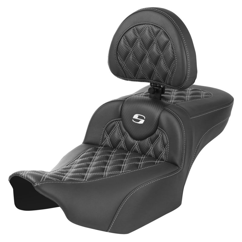 Saddlemen Roadsofa Extended Reach Lattice Stitch Sadel till Harley