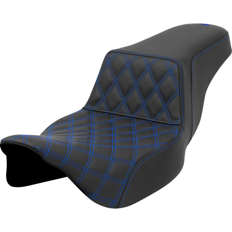 Saddlemen Step-Up Extended Reach Front Lattice Stitch Sadel till Harley