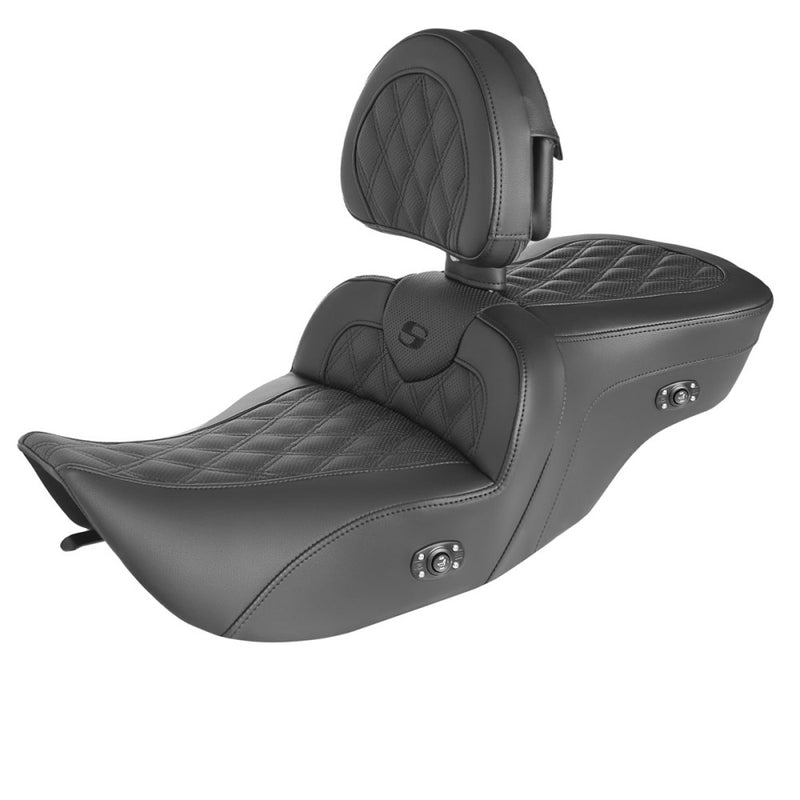 Saddlemen Roadsofa Lattice Stitch Sadel till Harley