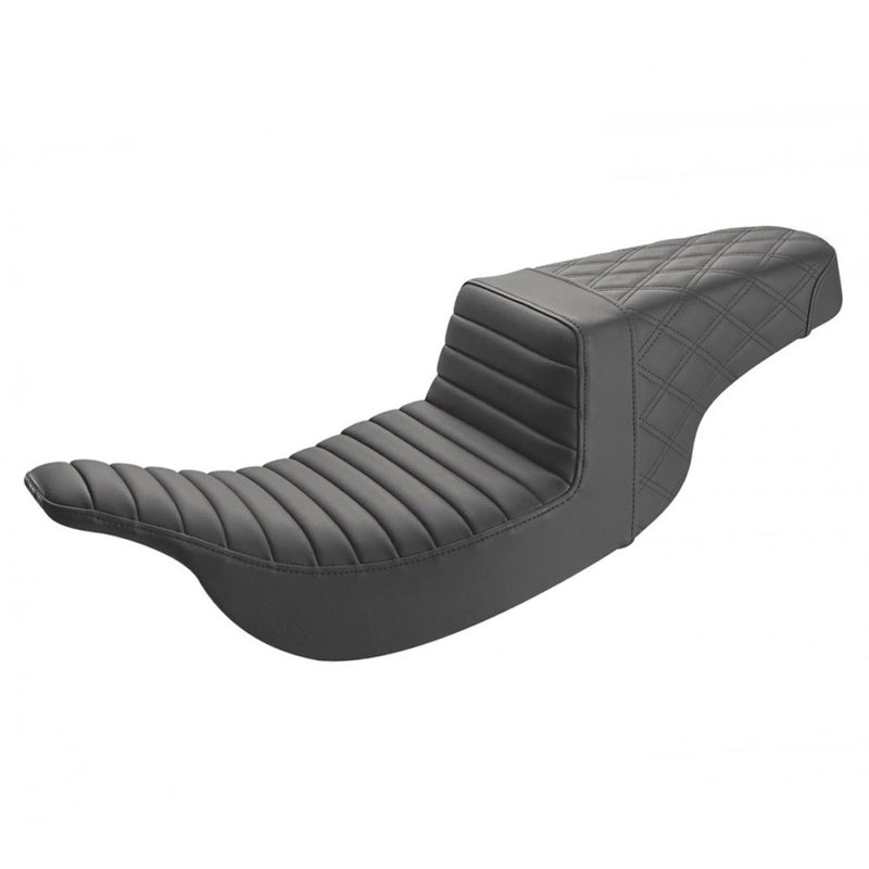Saddlemen Step-Up Tuck-n-Roll / Lattice Stitch Sadel till Harley