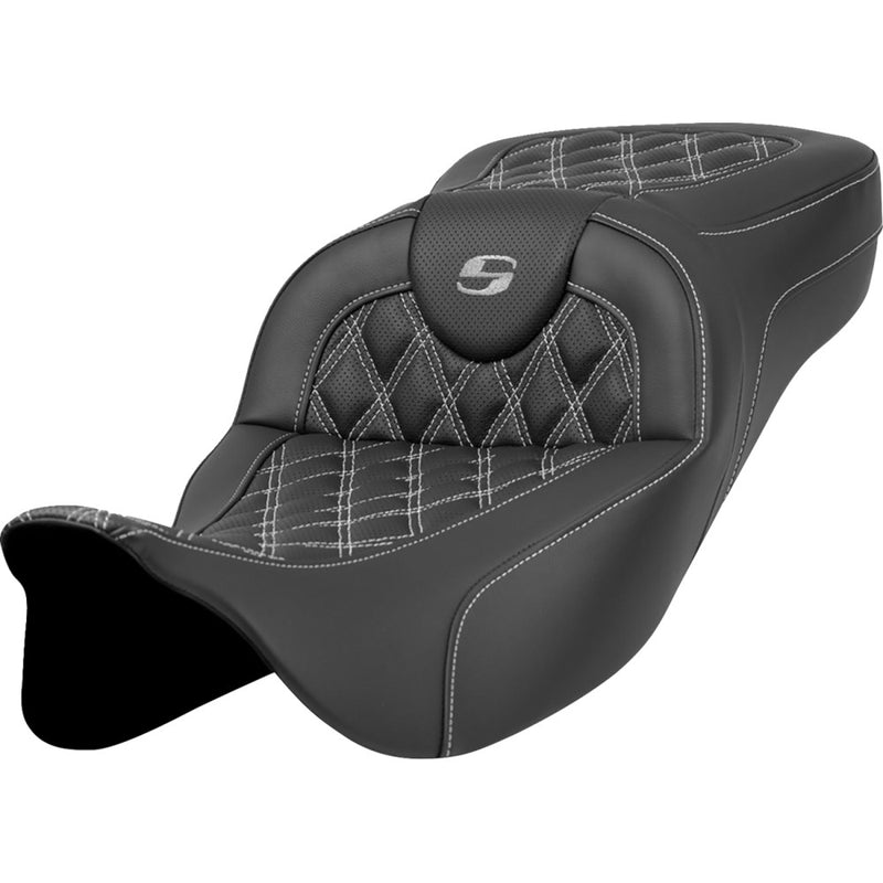Saddlemen Roadsofa Extended Reach Lattice Stitch Sadel till Harley