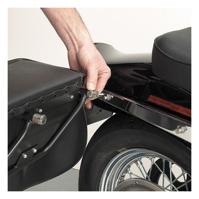 Cycle Visions Bareback Quick Release-sats Sidoväskor till Harley