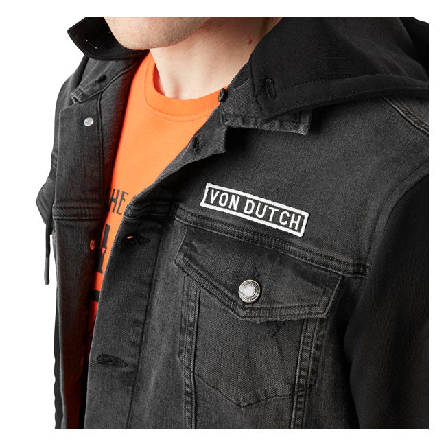 Von Dutch Svart Denim Jacka
