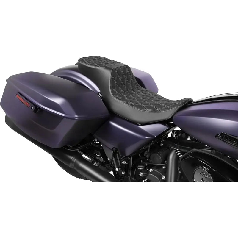Drag Specialties Performance Predator 2-Up Extended Reach Sadel till Harley