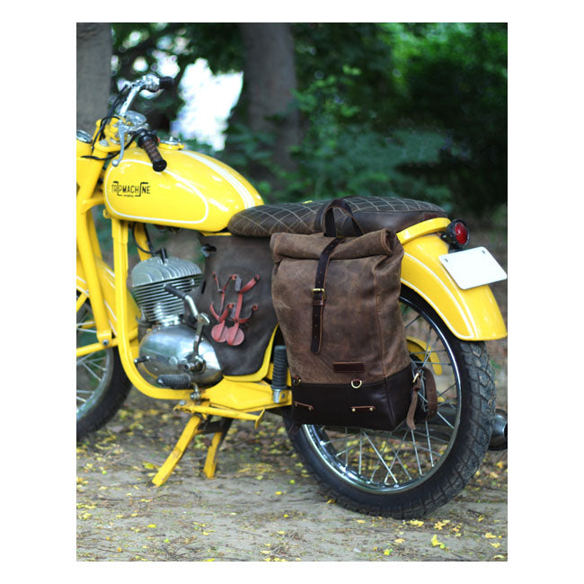Trip Machine Vintage Leather 15L Sidoväska / Ryggsäck MC