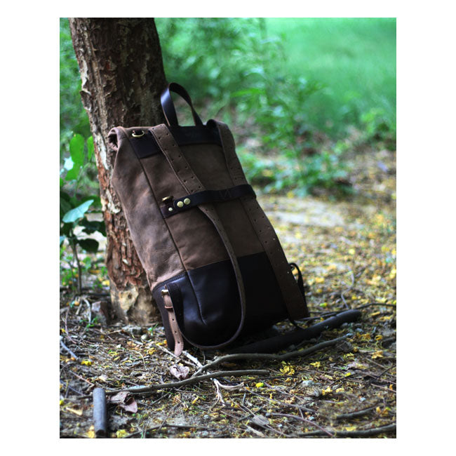 Trip Machine Vintage Leather 15L Sidoväska / Ryggsäck MC