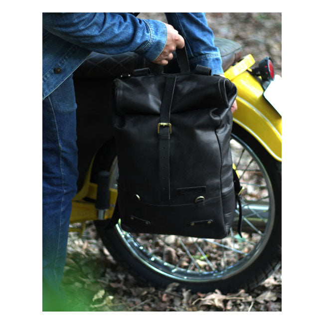 Trip Machine Vintage Leather 15L Sidoväska / Ryggsäck MC