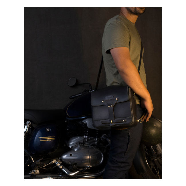 Trip Machine Vintage Leather Messenger Bag Packväska MC
