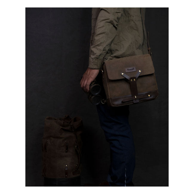 Trip Machine Vintage Leather Messenger Bag Packväska MC