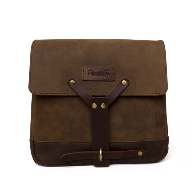 Trip Machine Vintage Leather Messenger Bag Packväska MC