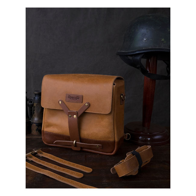 Trip Machine Vintage Leather Messenger Bag Packväska MC