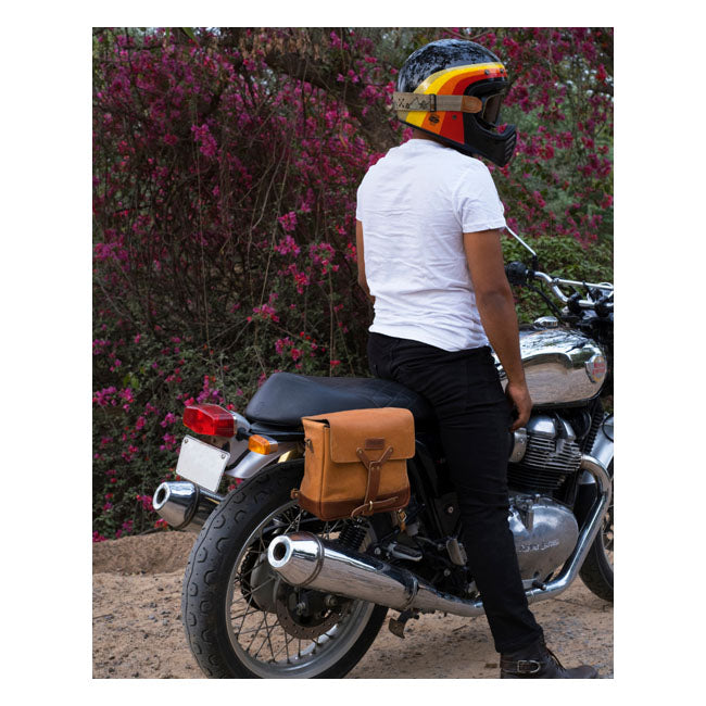 Trip Machine Vintage Leather Messenger Bag Packväska MC