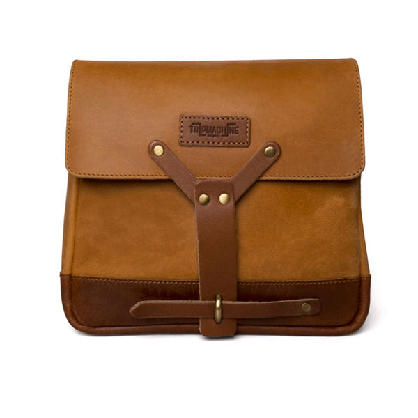 Trip Machine Vintage Leather Messenger Bag Packväska MC