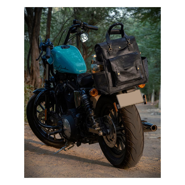 Trip Machine Vintage Leather Outlander Sidoväska / Ryggsäck MC