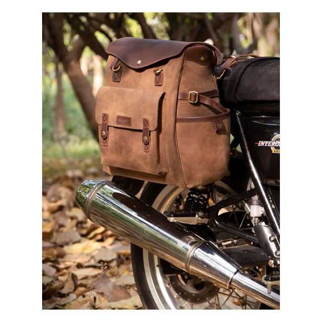 Trip Machine Vintage Leather Outlander Sidoväska / Ryggsäck MC