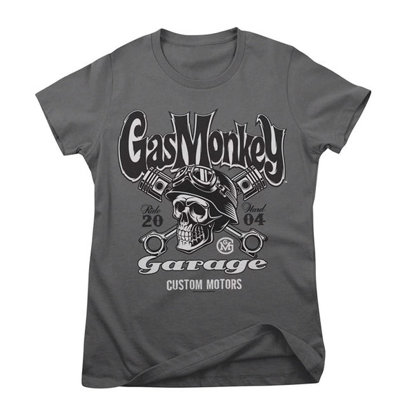Gas Monkey Garage Custom Motors Skull T-Shirt Dam