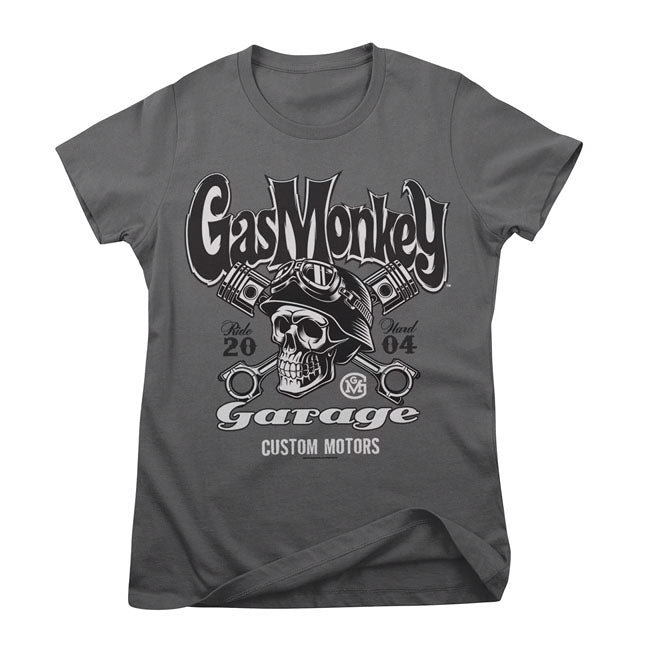 Gas Monkey Garage Custom Motors Skull T-Shirt Dam