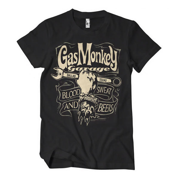 Gas Monkey Garage Wrench Label T-Shirt