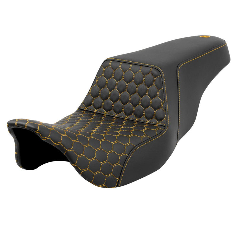 Saddlemen Step-Up Extended Reach Honeycomb Sadel till Harley
