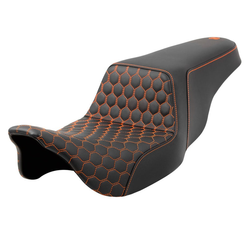 Saddlemen Step-Up Extended Reach Honeycomb Sadel till Harley