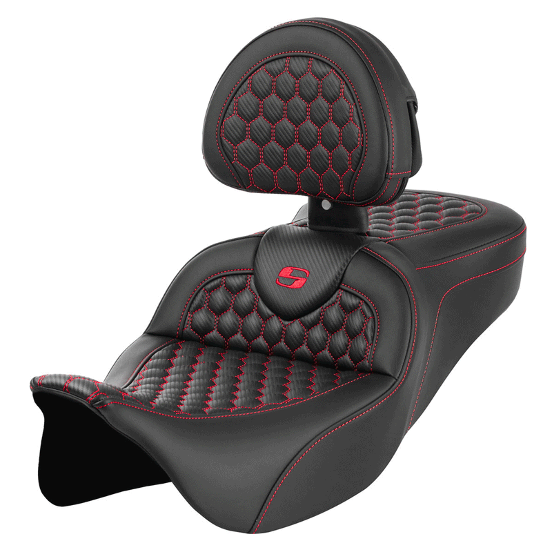 Saddlemen Roadsofa Honeycomb Sadel till Harley