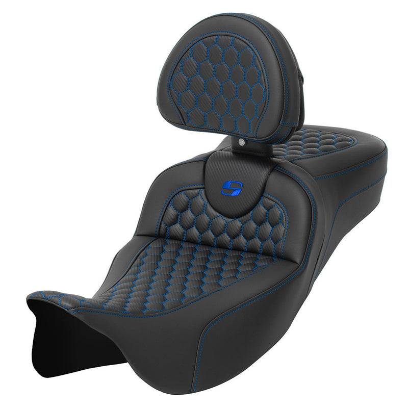 Saddlemen Roadsofa Extended Reach Honeycomb Sadel till Harley