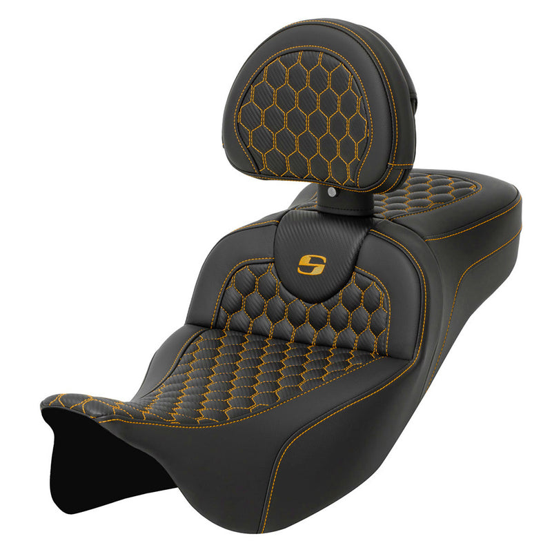Saddlemen Roadsofa Extended Reach Honeycomb Sadel till Harley