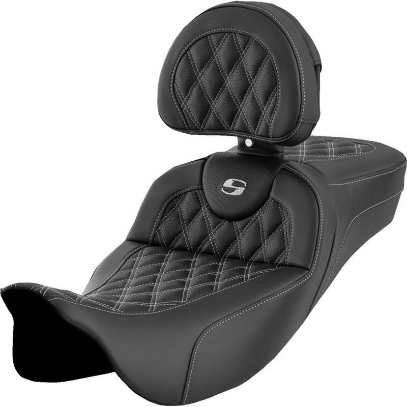 Saddlemen Roadsofa Extended Reach Lattice Stitch Sadel till Harley