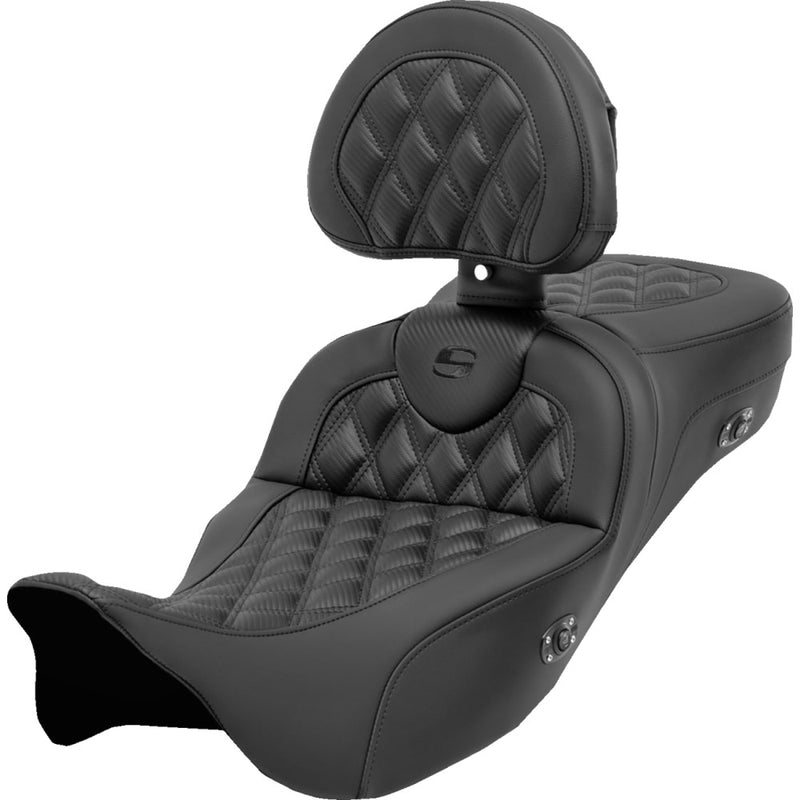 Saddlemen Roadsofa Extended Reach Lattice Stitch Sadel till Harley