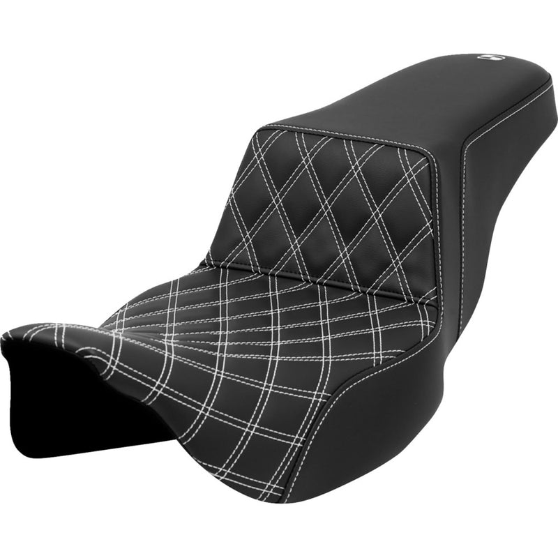Saddlemen Step-Up Extended Reach Front Lattice Stitch Sadel till Harley