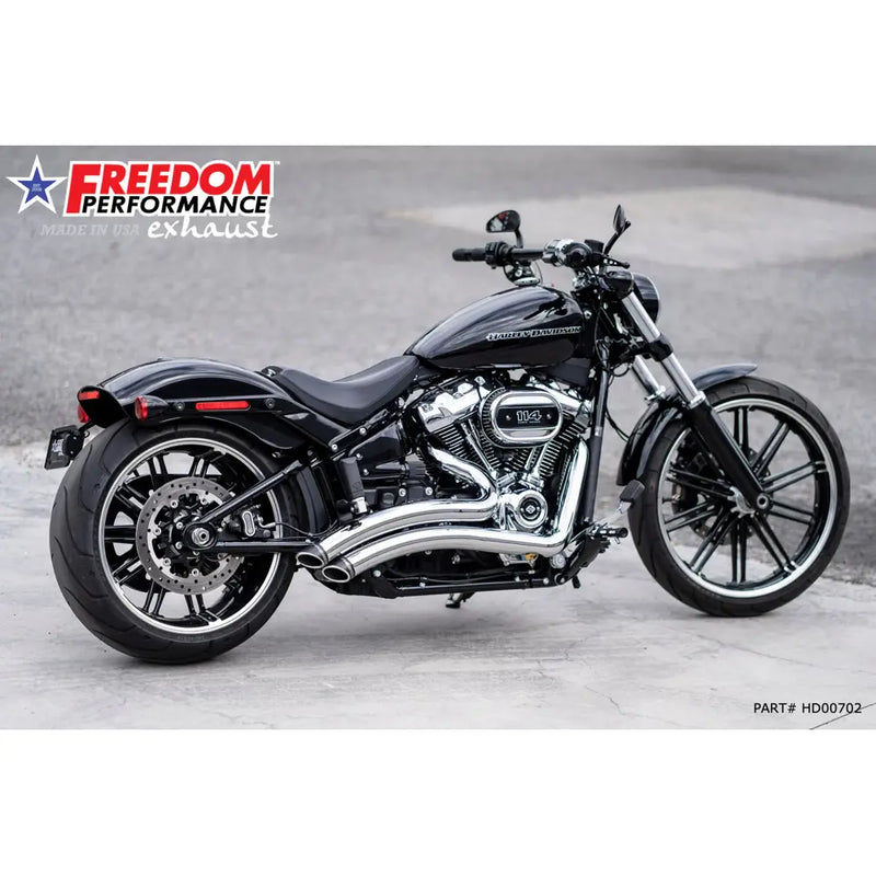 Freedom Performance Sharp Curve Radius Slash Cut Avgassystem till Harley