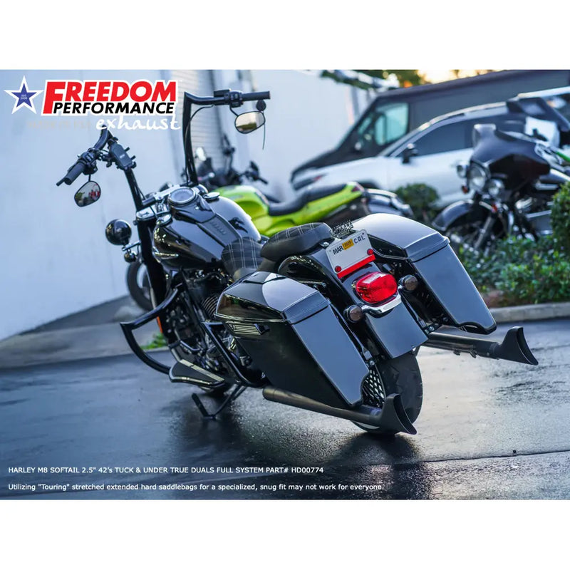 Freedom Performance Sharktail True Duals Avgassystem till Harley