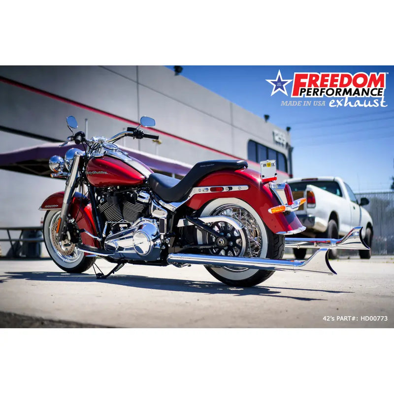 Freedom Performance Sharktail True Duals Avgassystem till Harley