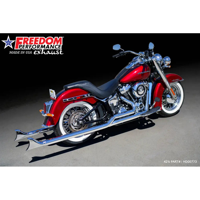 Freedom Performance Sharktail True Duals Avgassystem till Harley