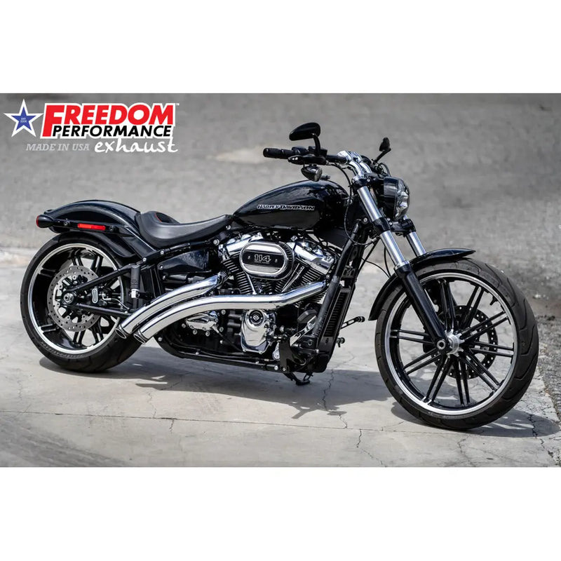 Freedom Performance Radical Radius Slash Cut Avgassystem till Harley