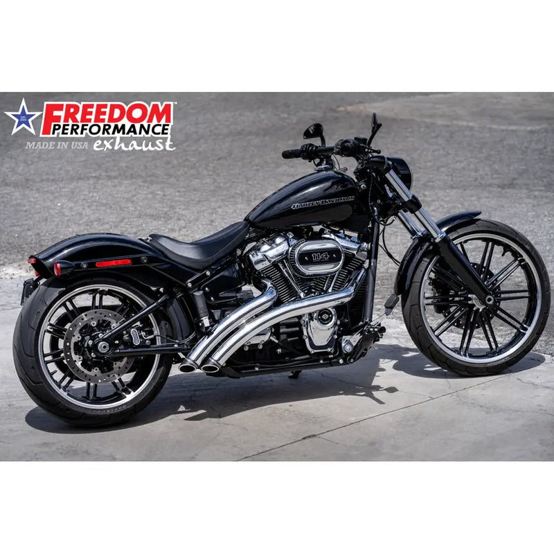 Freedom Performance Radical Radius Slash Cut Avgassystem till Harley